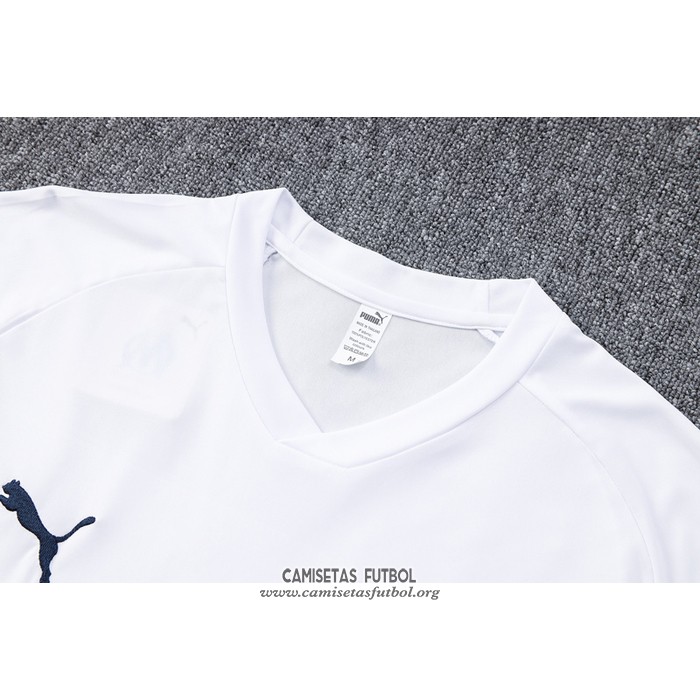 Chandal del Olympique Marsella Manga Corta 2022/2023 Blanco